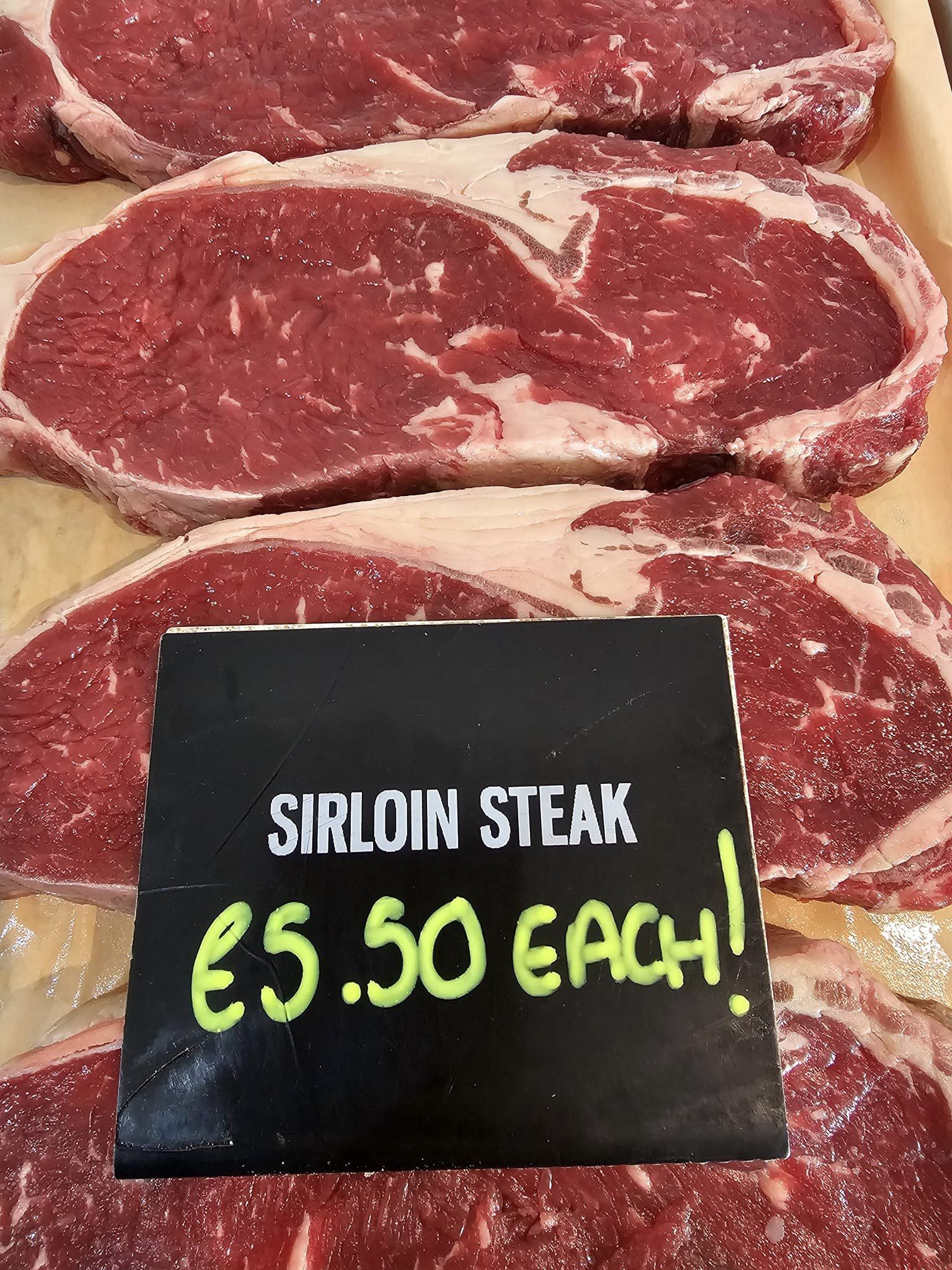 Fresh meat prepared at Afton Glen Meats